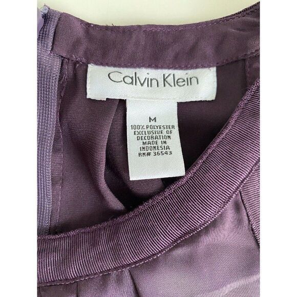 Calvin Klein Halter Top Purple Women’s Size M Flowy Camisole - Picture 4 of 13